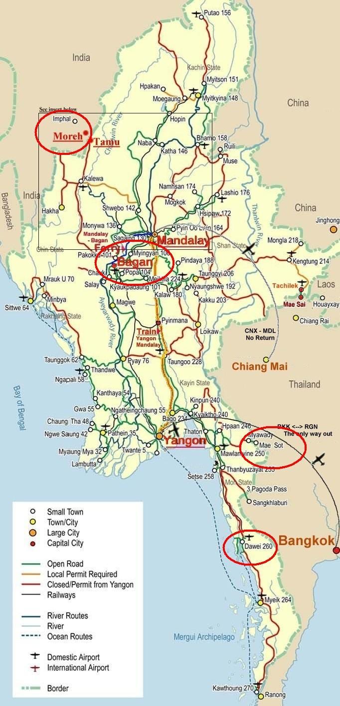 mapa de bangkok estrada