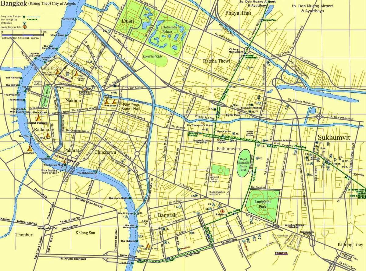 mapa de bangkok estrada