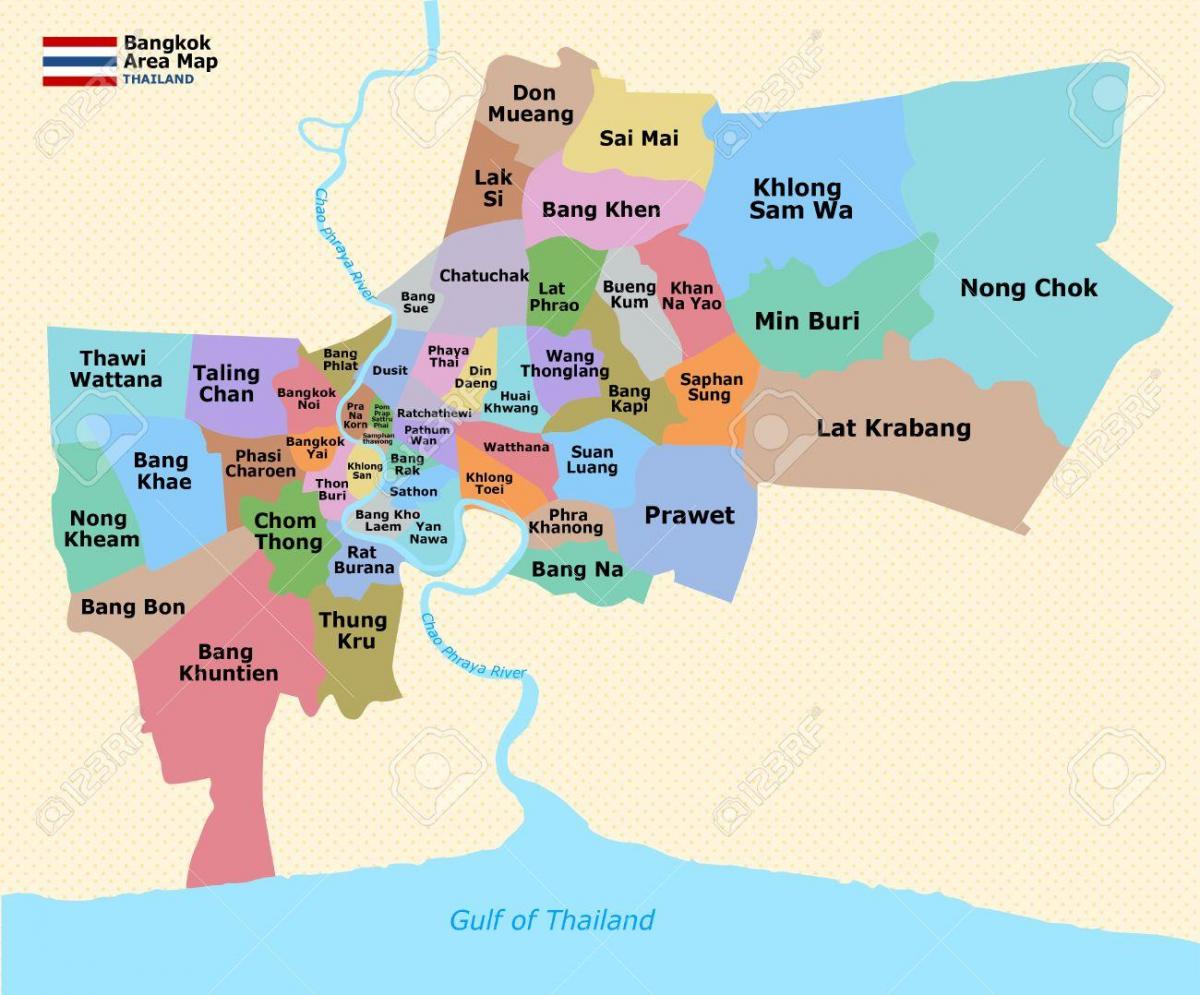 mapa de bangkok provincia