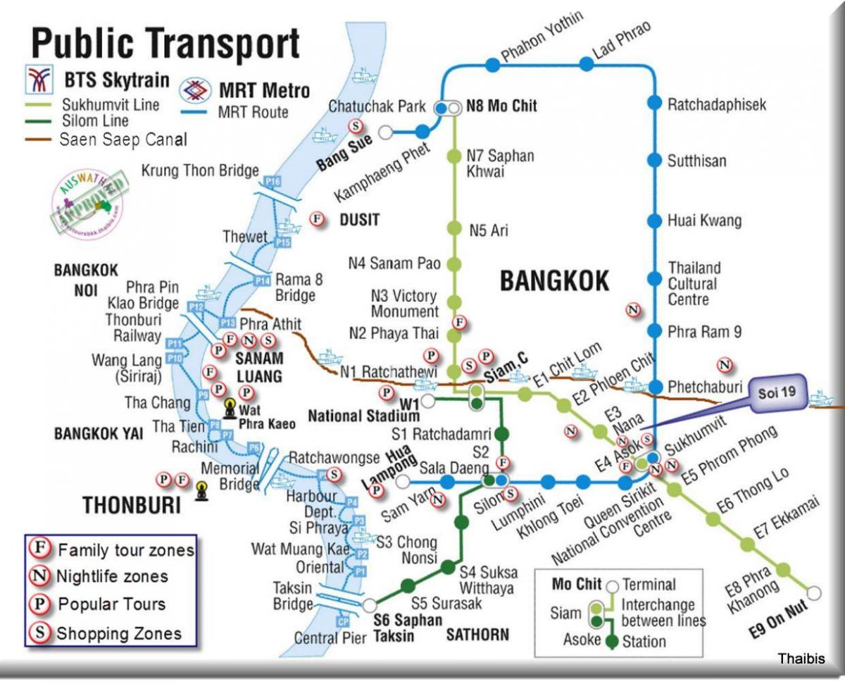 transporte público bangkok mapa