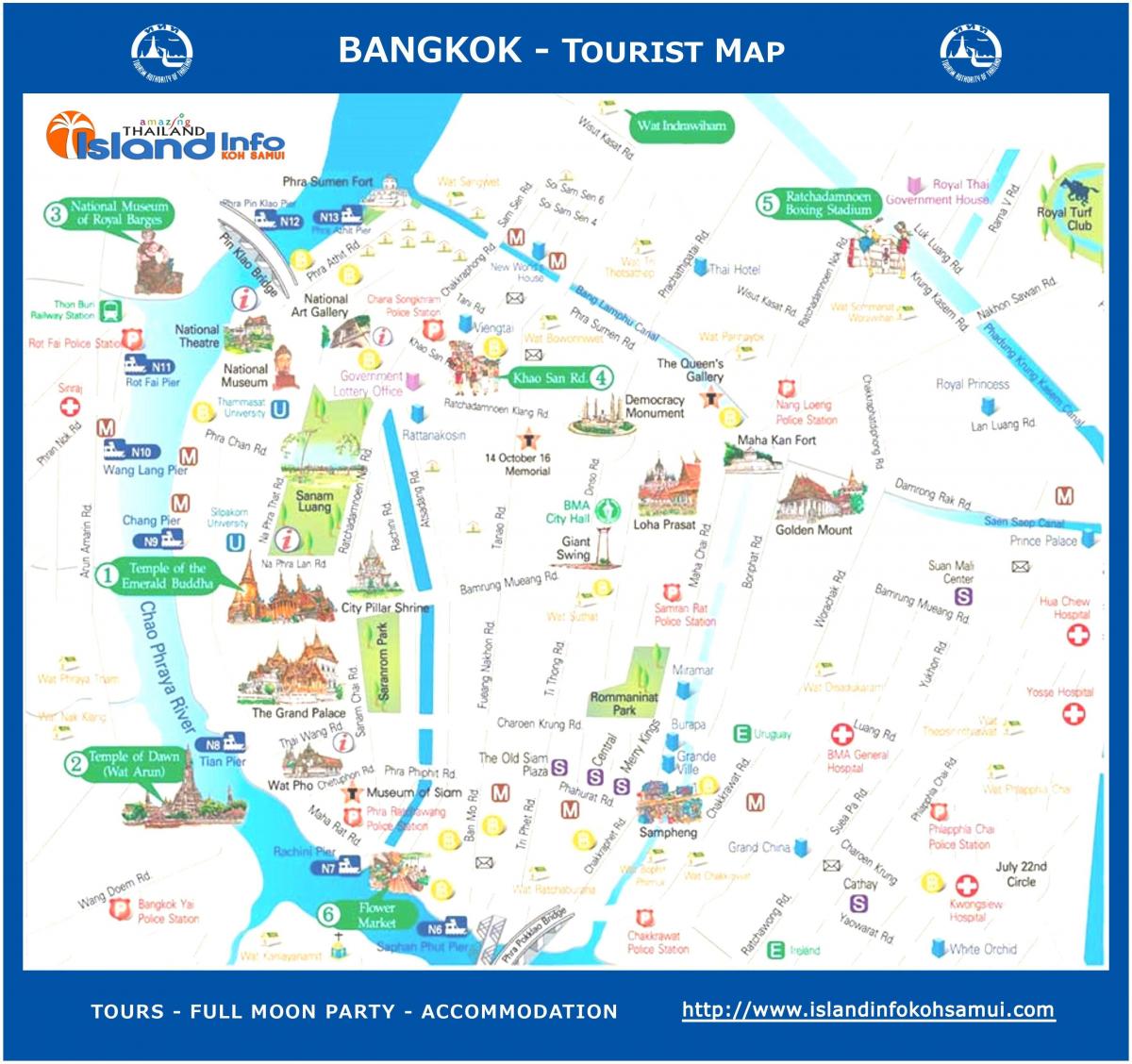 bangkok guía de viaxe mapa