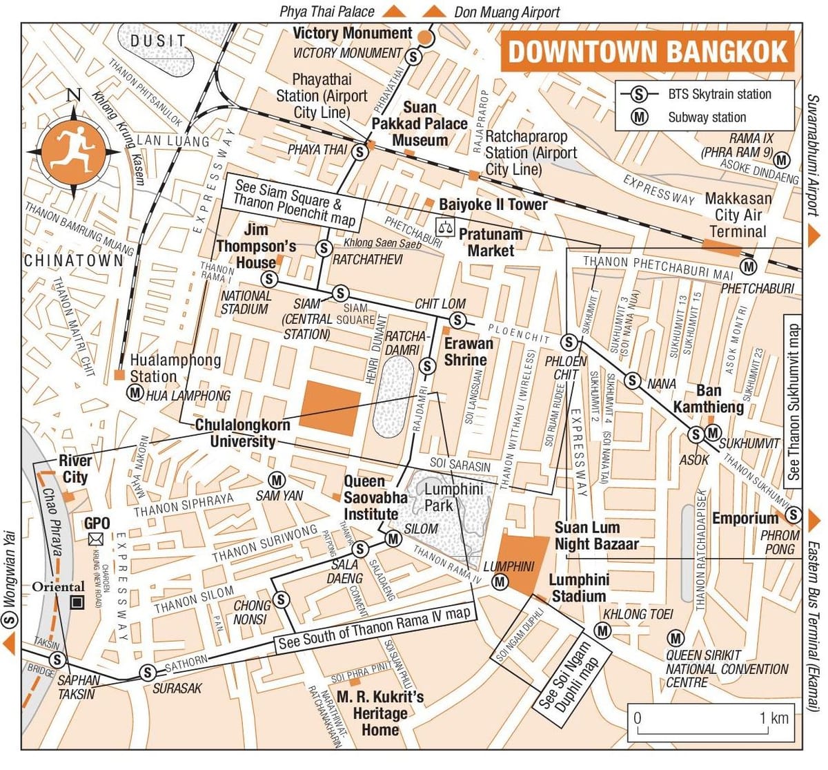 bangkok centro mapa