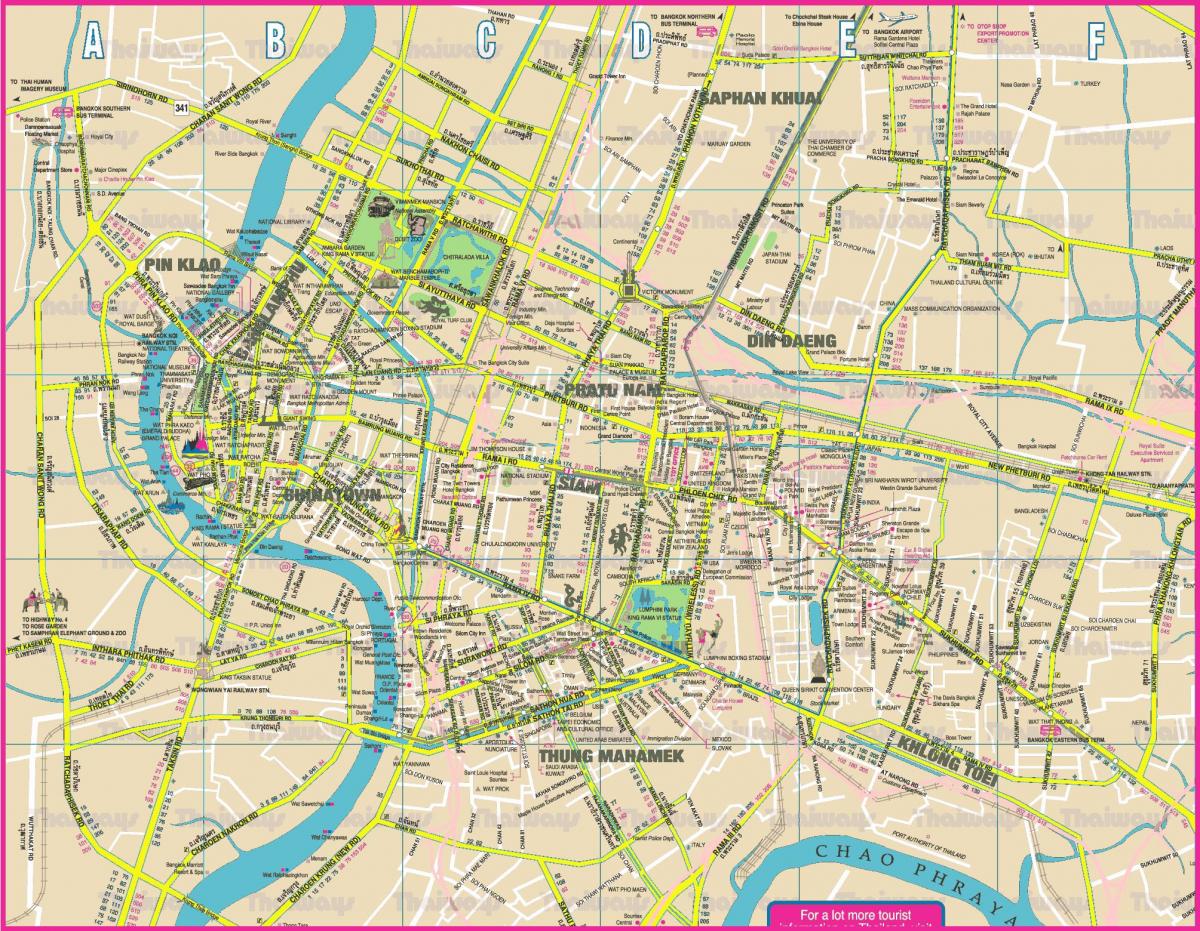 mapa da cidade de bangkok