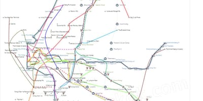 Ruta de autobús mapa bangkok