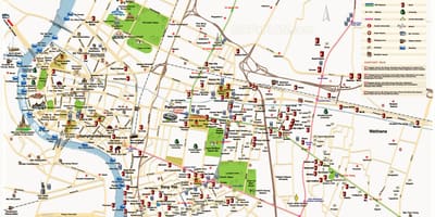 Bangkok principais atraccións mapa