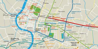 Mapa de bangkok centro da cidade