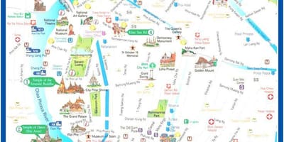 Bangkok, tailandia mapa turístico