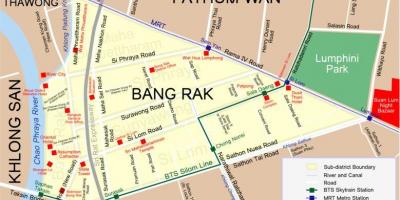 Mapa de bangkok provincia da luz vermella