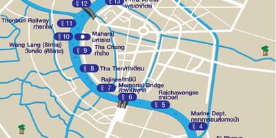 Río taxi mapa bangkok