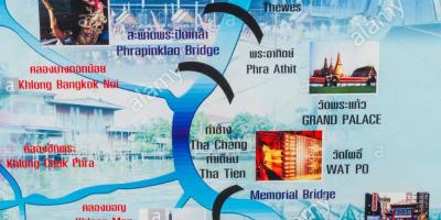 Mapa do chao phraya bangkok