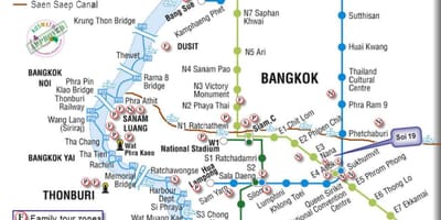 Transporte público bangkok mapa