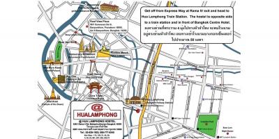 Hua lamphong estación de ferrocarril mapa