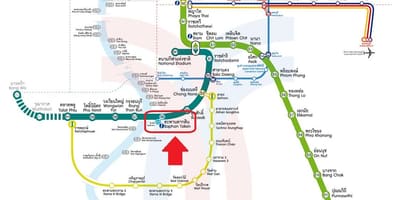 Mapa de saphan taksin bts estación