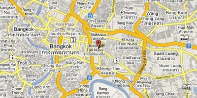 Mapa de sukhumvit área de bangkok