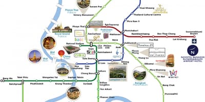 Suvarnabhumi aeroporto enlace mapa